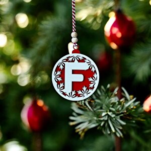 F Harfi Yılbaşı Ağaç Süsü F
