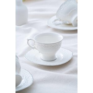Angela 6 Kişilik Silver Çay Fincanı Takımı - 220 Ml