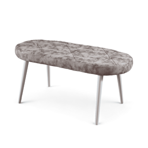 Bench - Milas Krem - Ahşap Beyaz Ayak Krem