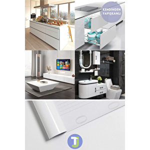 Technojet Kendinden Yapışkanlı Simli Renkli Mutfak Banyo Tezgah Duvar Dolap Masa Kaplama 60cmx300cm