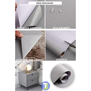 Technojet Kendinden Yapışkanlı Mat Renkli Mutfak Banyo Tezgah Duvar Dolap Ve Masa Kaplama 60cmx100cm