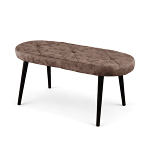 Bench - Milas Kahve - Ahşap Siyah Ayak Kahve