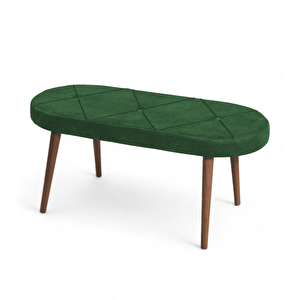 Bench - Jerika Yeşil - Ahşap Ceviz Ayak Yeşil