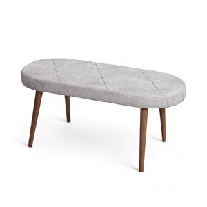Bench - Jerika Krem - Ahşap Ceviz Ayak Krem