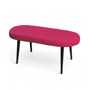 Bench - Soho Fuşya - Ahşap Siyah Ayak Fuşya