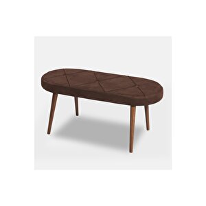 Bench - Jerika Kahve - Ahşap Ceviz Ayak Kahve