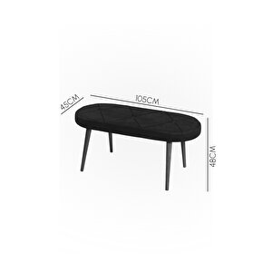 Bench - Jerika Kahve - Ahşap Ceviz Ayak Kahve
