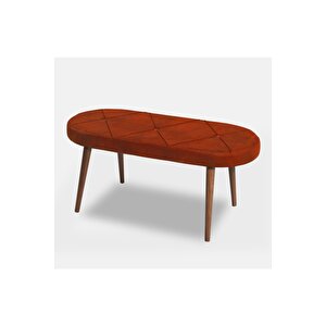 Bench - Jerika Kiremit - Ahşap Ceviz Ayak Kiremit