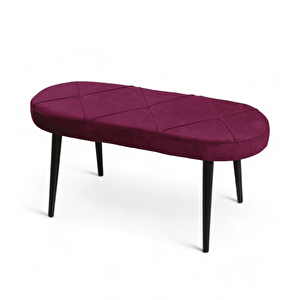 Bench - Soho Mor - Ahşap Siyah Ayak Mor