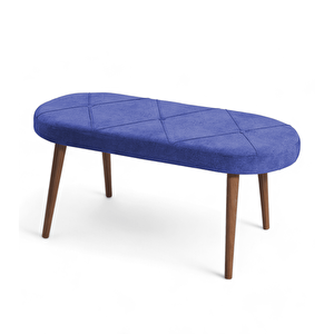 Bench - Jerika Mavi - Ahşap Siyah Ayak Mavi