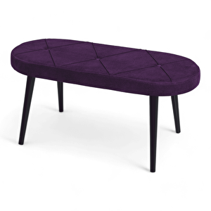 Bench - Jerika Mor - Ahşap Siyah Ayak Mor