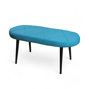 Bench - Soho Turkuaz - Ahşap Siyah Ayak