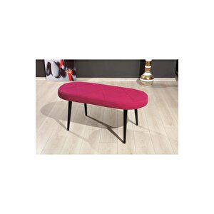 Bench - Soho Fuşya - Ahşap Siyah Ayak