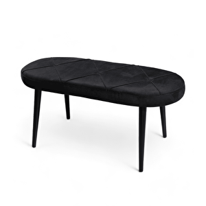 Bench - Soho Siyah - Ahşap Siyah Ayak Siyah