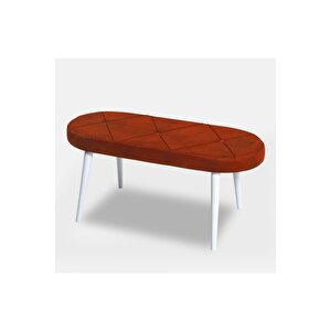 Bench - Jerika Kiremit - Ahşap Beyaz Ayak
