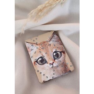Ayna Makyaj Aynası Kedi Model Cep El Aynası Çanta Seyahat Taşınabilir