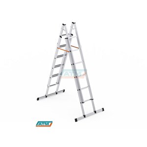 2*4=8+2=10 Mt 65x25 Çi̇ft Sürgülü Merdi̇ven