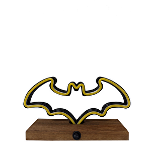 Batman Yarasa Figürlü Neon Gece Lambası