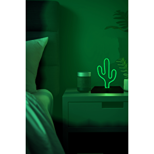 Cactus Figürlü Neon Gece Lambası