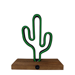 Cactus Figürlü Neon Gece Lambası