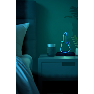 Gitar Figürlü Neon Gece Lambası