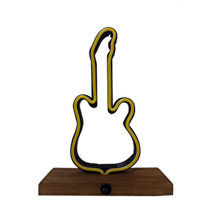 Gitar Figürlü Neon Gece Lambası
