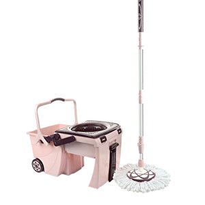 Robotik Açılır Kapanır Mekanizmalı, Tekerlekli, Çekme Kollu, Tornado Paspas, Mop Temizlik Seti