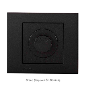Grano Metalik Siyah Dimmer Anahtarı Çerçeve Dahil