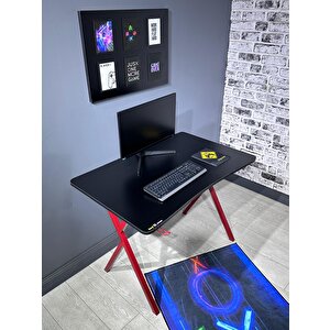 Heygaming2 Profesyonel Oyuncu Masası Siyah Kırmızı  110 Cm