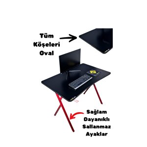 Heygaming2 Profesyonel Oyuncu Masası Siyah Kırmızı  110 Cm