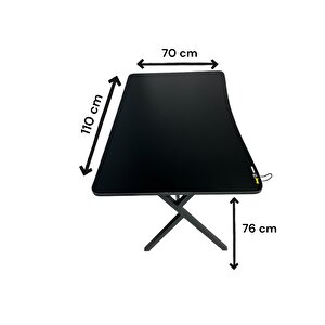 Heygaming2 Profesyonel Oyuncu Masası Siyah Siyah  110 Cm