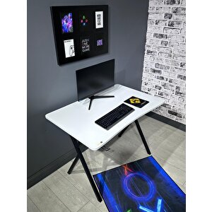 Heygaming2 Profesyonel Oyuncu Masası Beyaz Siyah  110 Cm
