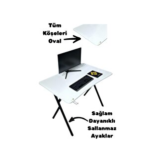 Heygaming2 Profesyonel Oyuncu Masası Beyaz Siyah  110 Cm