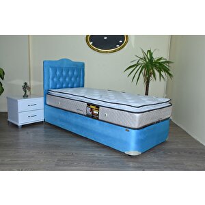 Baza Yatak Başlık 17475 Taytüy Turkuaz Pamuk Ful Ort Yatak 100*200cm Elyapım