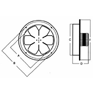 Modern Teknik 25 Cm Baca Ve Çatı Aspiratörü 780 M³/h 1400 Rpm