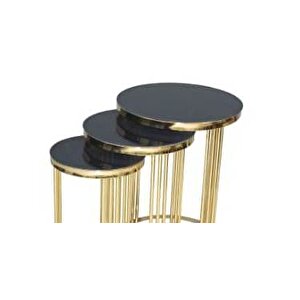 Brc Zigon 17538 C Gold Renk Kaplama Kırılmaz Temper Siyah Cam El Yapım El Yapım