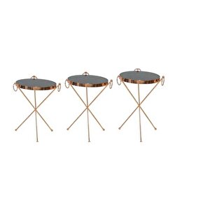 Brc 17524 Küpeli Model Metal Gold Kaplama Renk Kırılmaz Temper Siyah Cam El Yapım