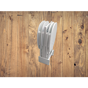 Zigon Sehpa Oval Çanta Ahşap Mdf Model Torna  Parlak Beyaz Lake Boya El Yapım