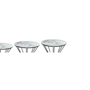 Brc 17532 Zigon Kum Saat Model Beyaz Mermer Temper Cam Metal Platin Renk El Yapım