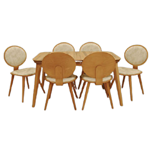 Masa-papel 17776 Oval Sırt Klasik Sandalye Model Tk Kayın Kaplam Torna Retro Açıl