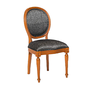 Sandalye 13555 Madalyon Kayın Retro Ayak Ceviz Natüre Kumlu Örgü Kumaş El Yapım