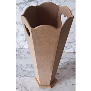 Hobi Adn 90187 Ahşap Mdf  Ham Şemsiyelik Vazosu Büyük Model Kutuda Sevk El Yapım