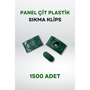 Panel Çit Plastik Sıkma Klips (1500 Adet) - Yeşil Yeşil