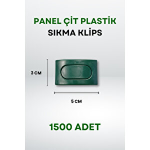 Panel Çit Plastik Sıkma Klips (1500 Adet) - Yeşil Yeşil