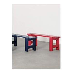 Ahşap Bank Kırmızı 110 Cm