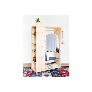 Masif Ahşap Montessori Gardırop