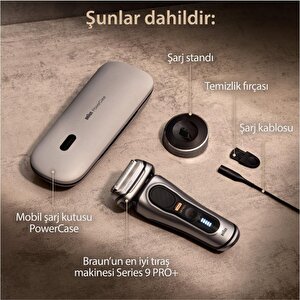 Braun Series 9 Pro+ 9527s Islak & Kuru Tıraş Makinesi, Powercase