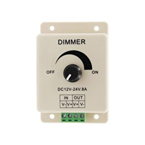 Led Dimmer Dc 12v 24v 8a Ayarlanabilir Parlaklık Kontrolü
