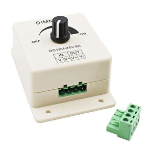 Led Dimmer Dc 12v 24v 8a Ayarlanabilir Parlaklık Kontrolü