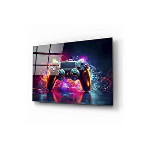 Gamer Oyun Konsolu Cam Tablo | Hediyelik, Dekoratif, Ofis, Mutfak 30x45 cm